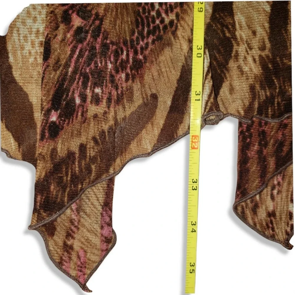 Brown Patterned Maxi Skirt